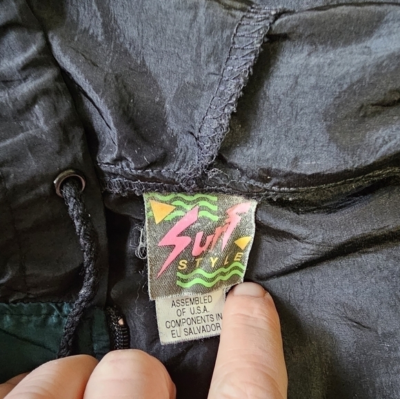Vintage Retro 90's Y2K Surf Style Windbreaker Jacket OSFA - Picture 9 of 10